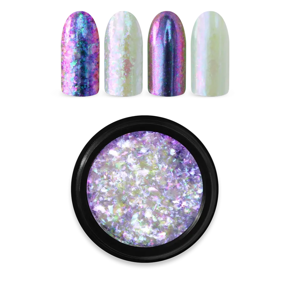 Moyra Rainbow Flakes Pink neglepynt 0,2 g metallisk