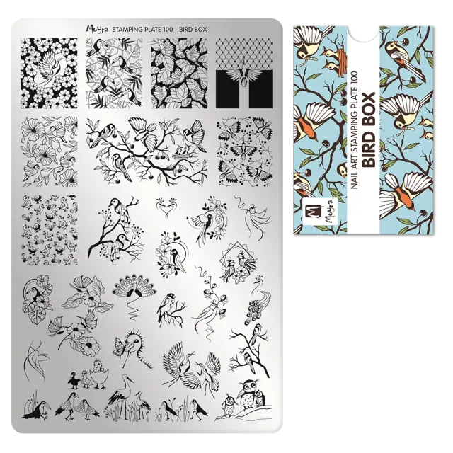 Moyra Stamping Plate 100 Bird Box negle stempelplade