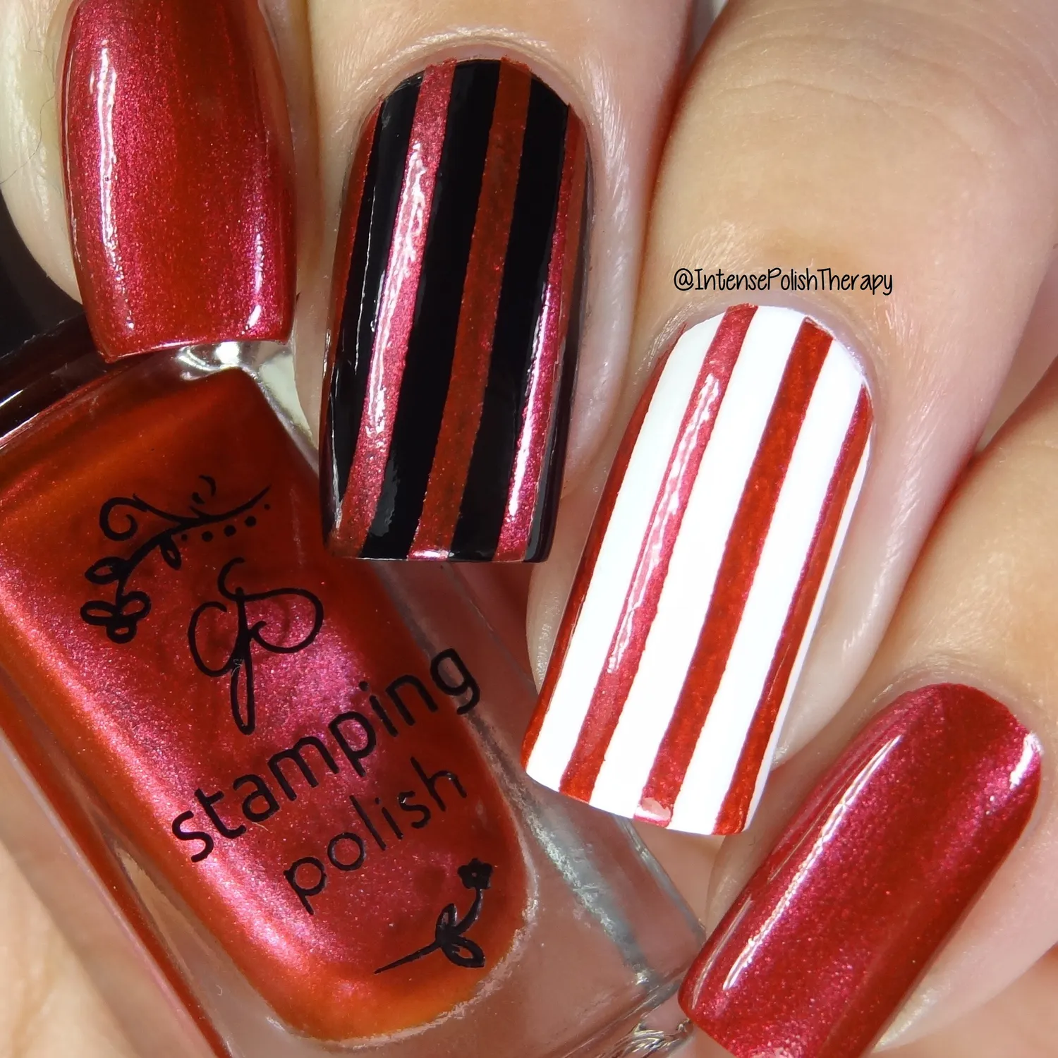 Clear Jelly Stamper #33 Crimson Crush stamping polish rød shimmer