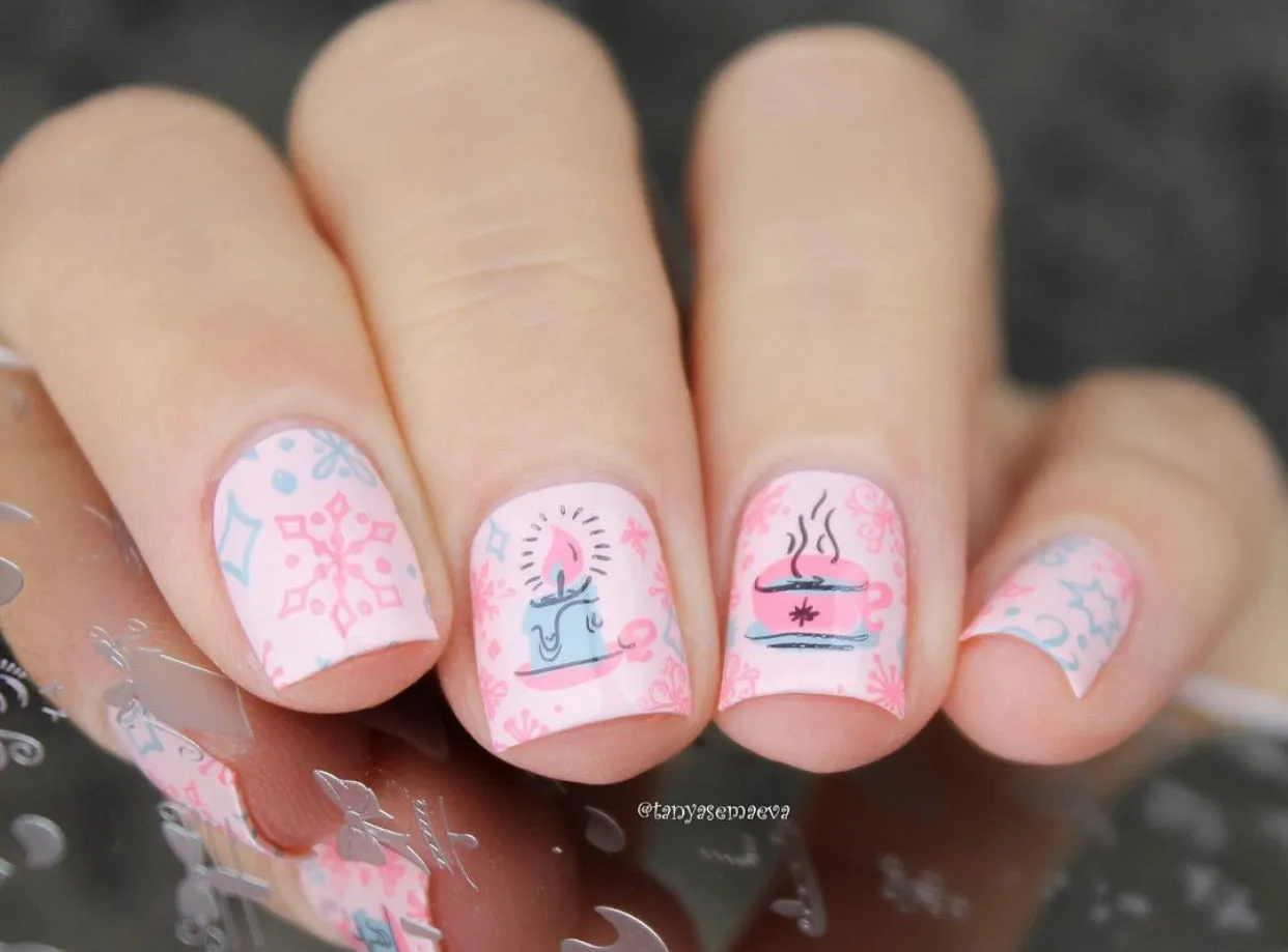 Clear Jelly Stamper Festive & Flirty C-35 stamping plade jul