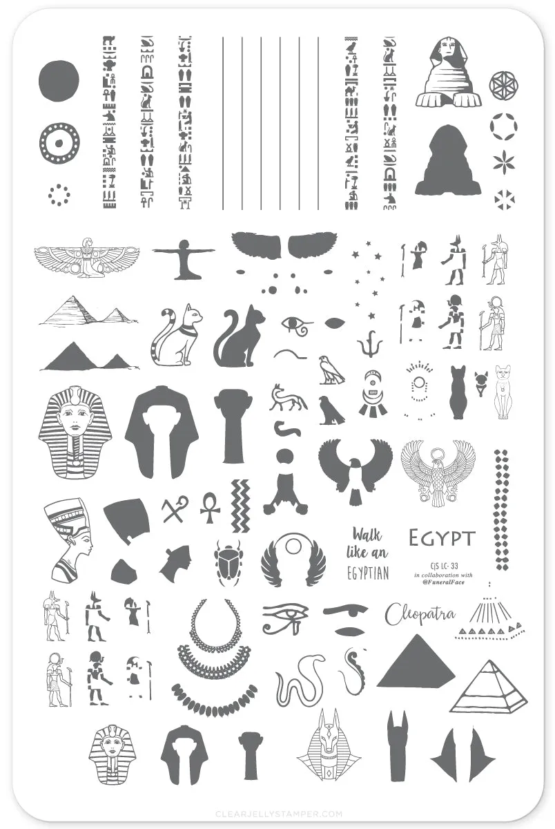 Clear Jelly Stamper Jewels of Egypt LC-33 stampingplade egyptisk