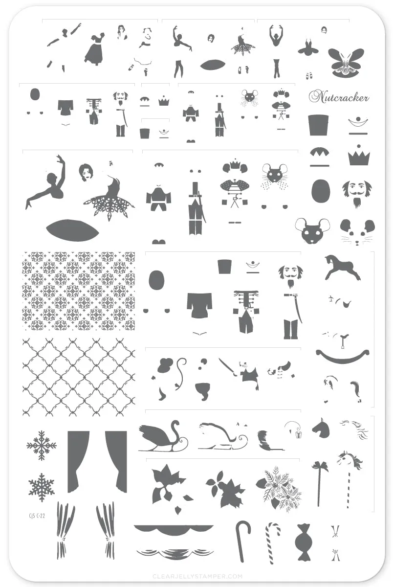 Clear Jelly Stamper CjSC-22 Nutcracker Christmas stampingplade jul