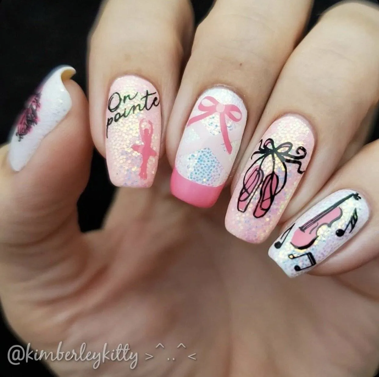 Clear Jelly Stamper CjS-75 On Pointe stamping plade ballet