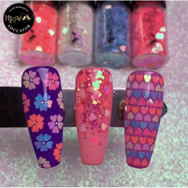 Indigo Nails Blue Hearts neglepynt blå hjerter