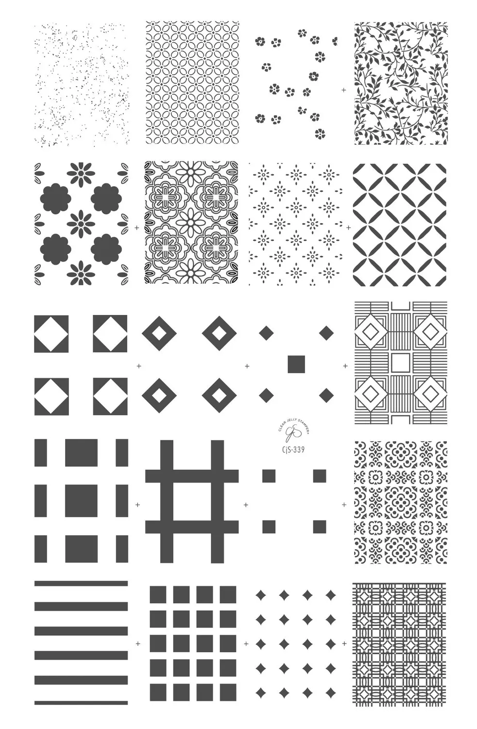 Clear Jelly Stamper CJS-339 Floral Baroque stampingplade