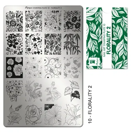Moyra Stamping Plate 10 Florality 2 stampingplade blomster