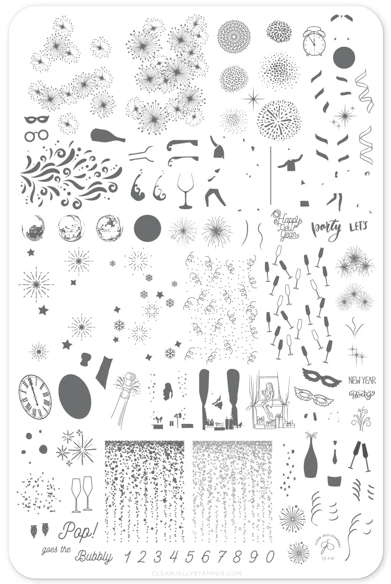 Clear Jelly Stamper Pop Bubbly CjSH-48 stamping plade