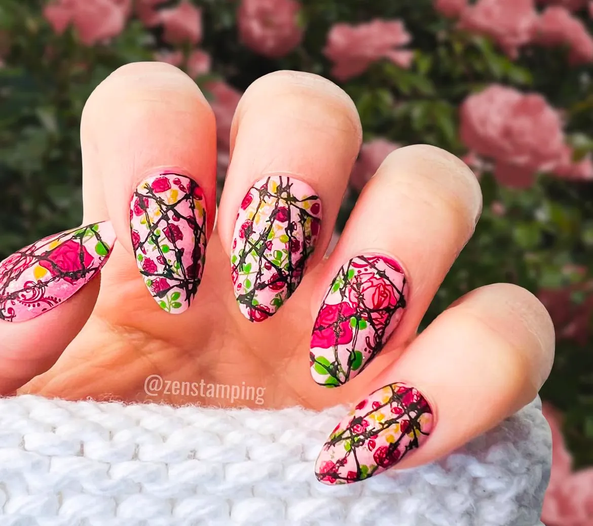 Clear Jelly Stamper Chantel's Finishing Touches CjS LC-38 stempelplade blomster