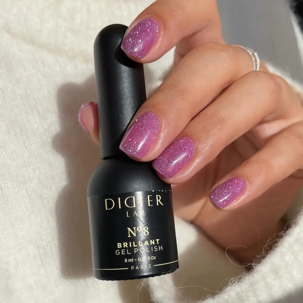 Didier Lab Brillant No8 gellak glitter lilla 8ml