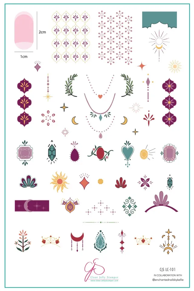 Clear Jelly Stamper Enchanted Gems CJSLC-101 stampingplade gems