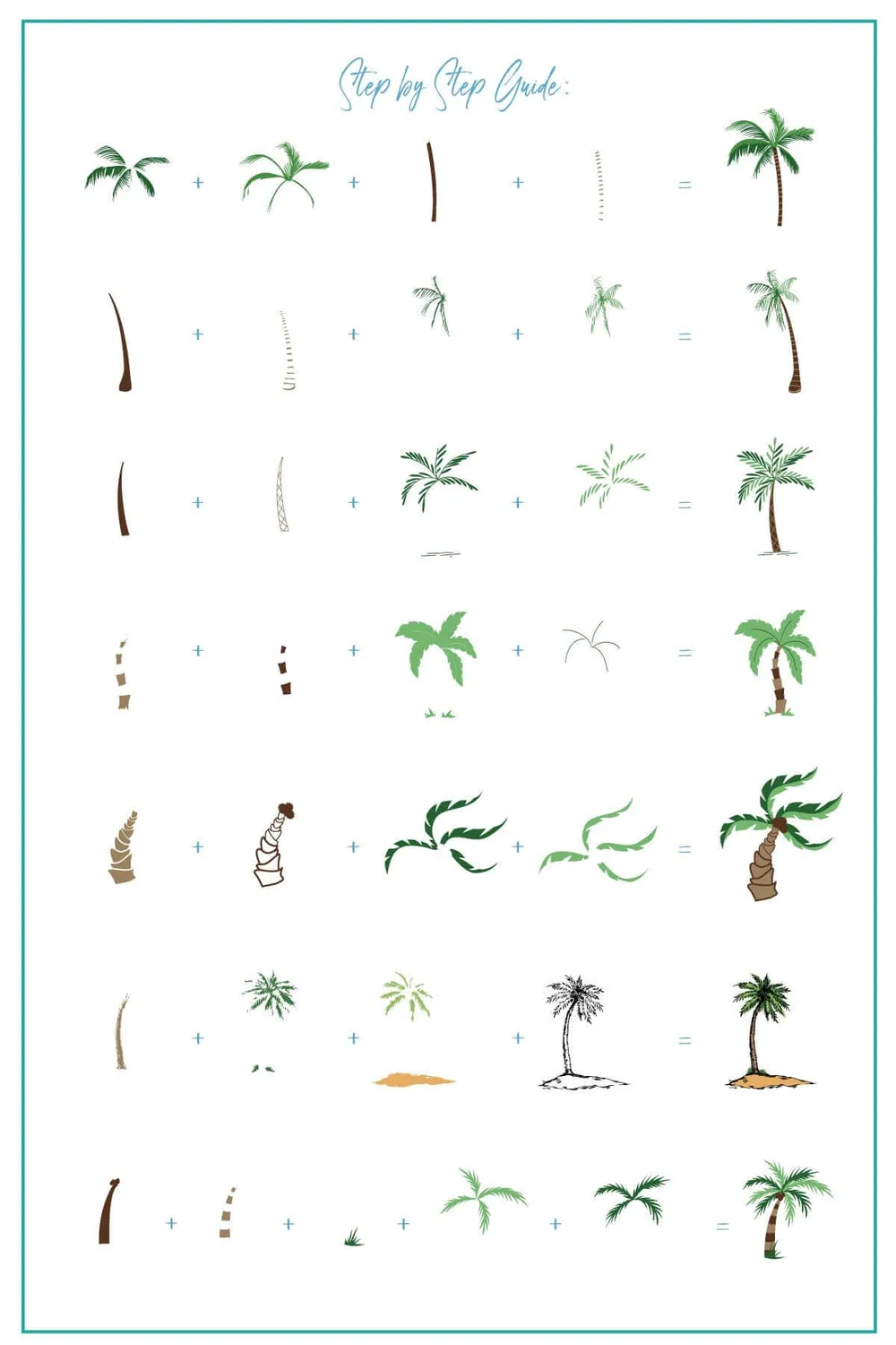 Clear Jelly Stamper CjS-301 stempelplade Pretty Palms