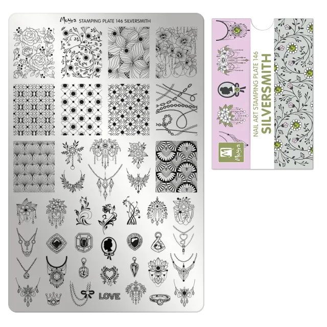 Moyra Stamping 146 Silversmith stampingplade stor