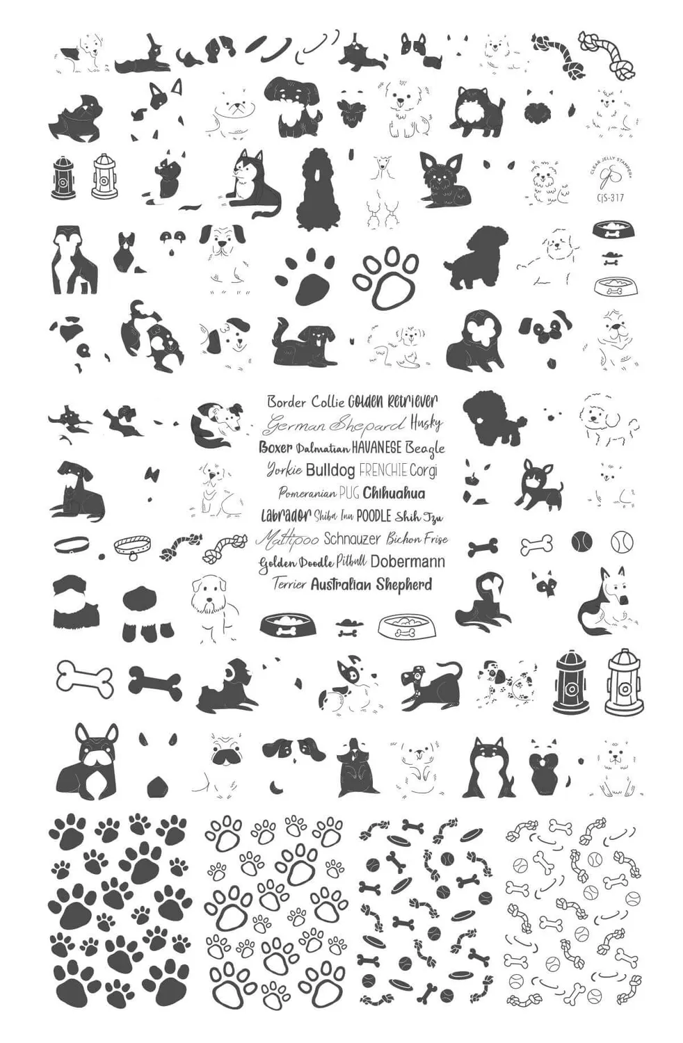Clear Jelly Stamper CjS-317 Pup Party stempelplade hund