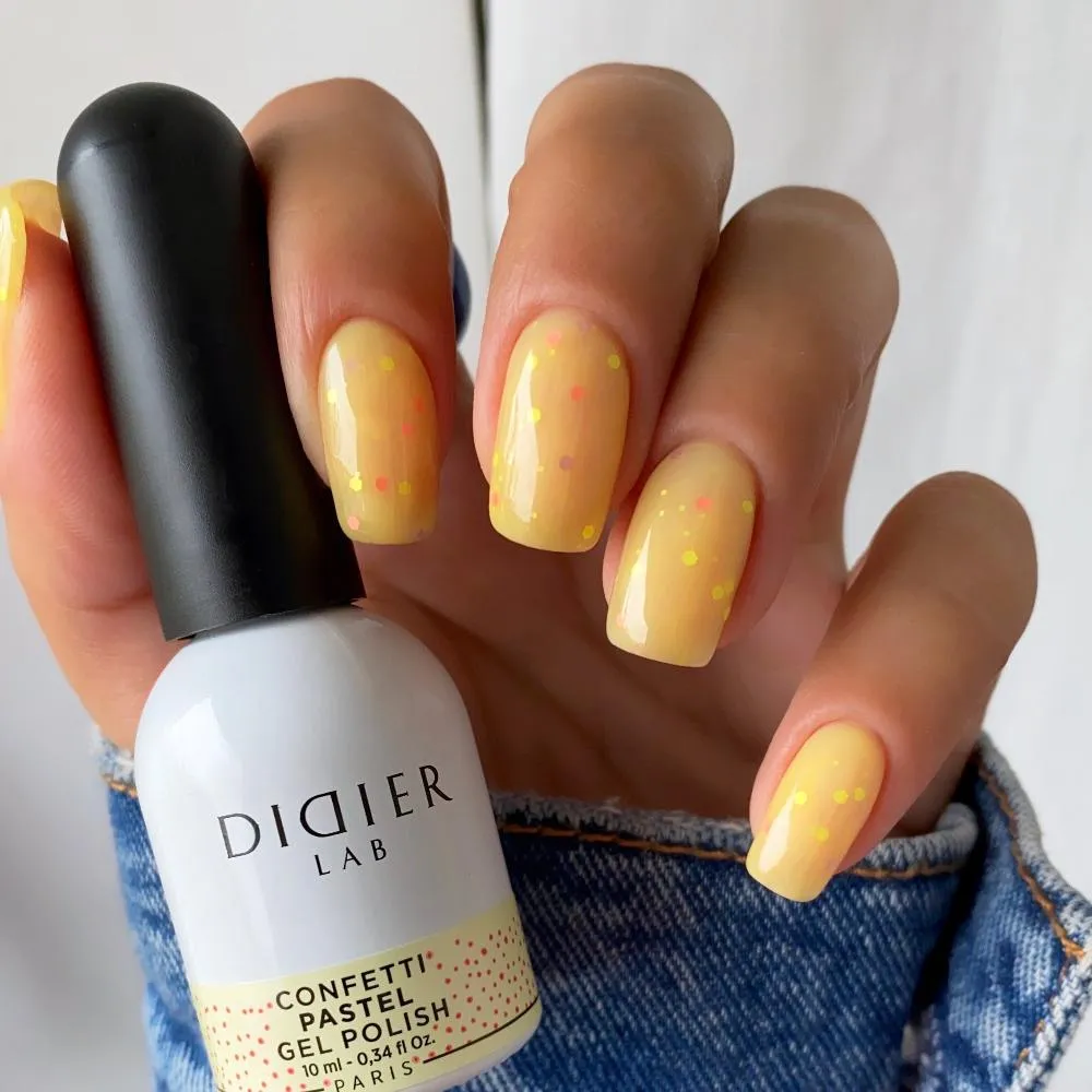 Didier Lab Confetti Pastel gellak gul jelly