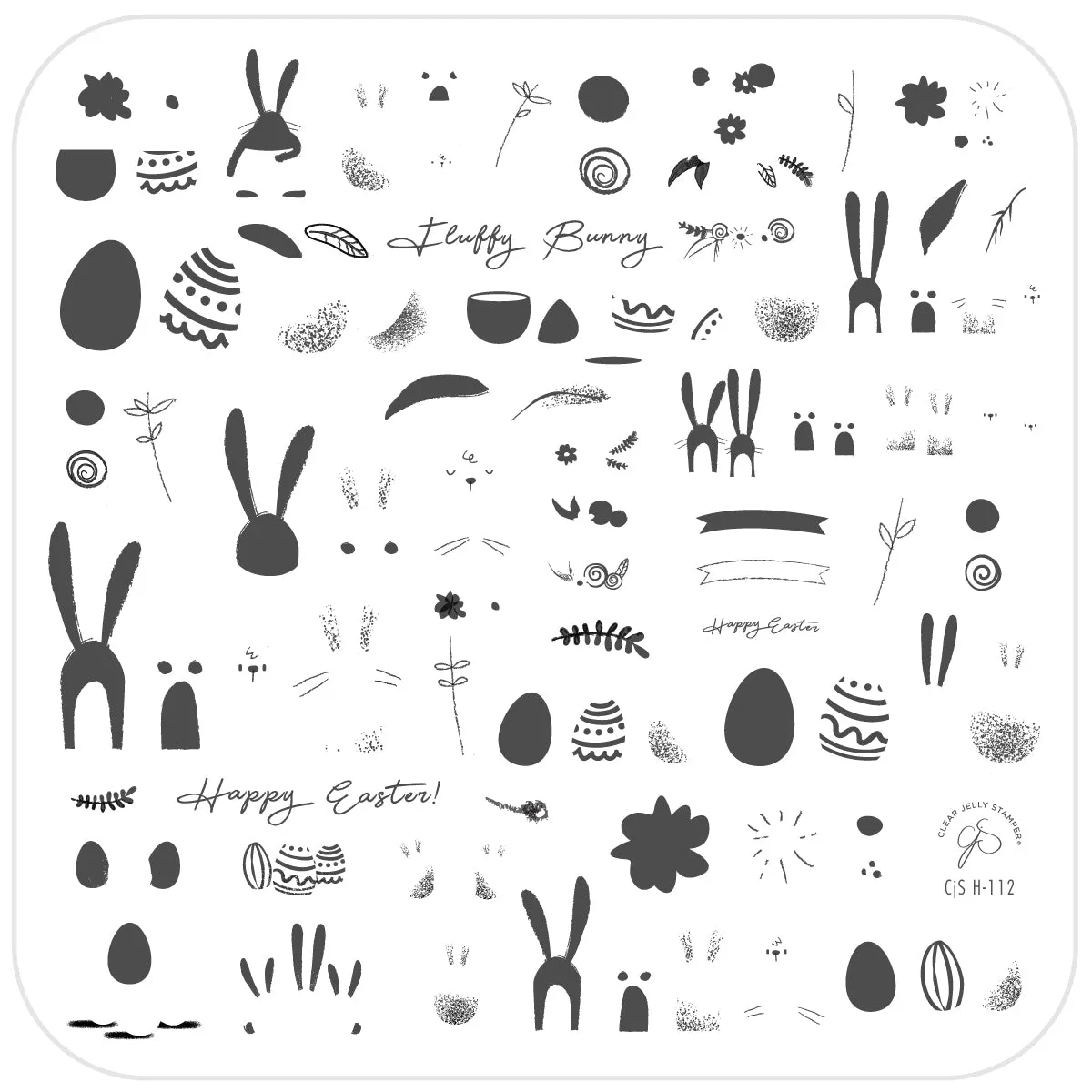 Clear Jelly Stamper Bunny Bliss CjSH-112 stampingplade kanin