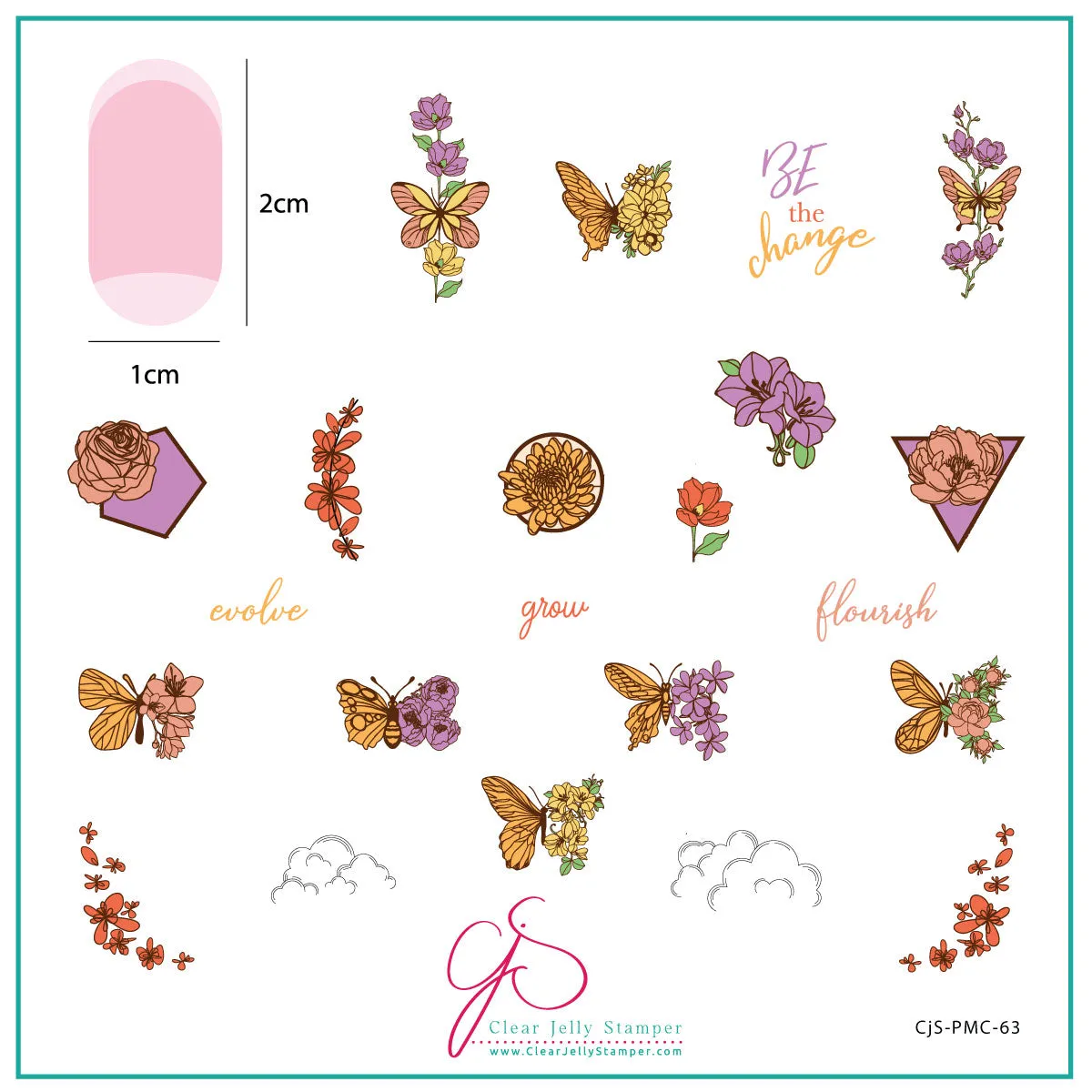 Clear Jelly Stamper CjSPMC-60+63 August 2022 stampingplade sæt