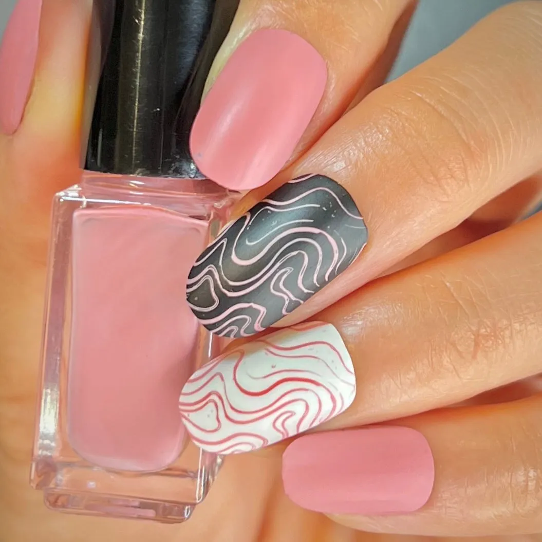 Clear Jelly Stamper 133 Sugarplum Pink stamping lak 5 ml dusty pink