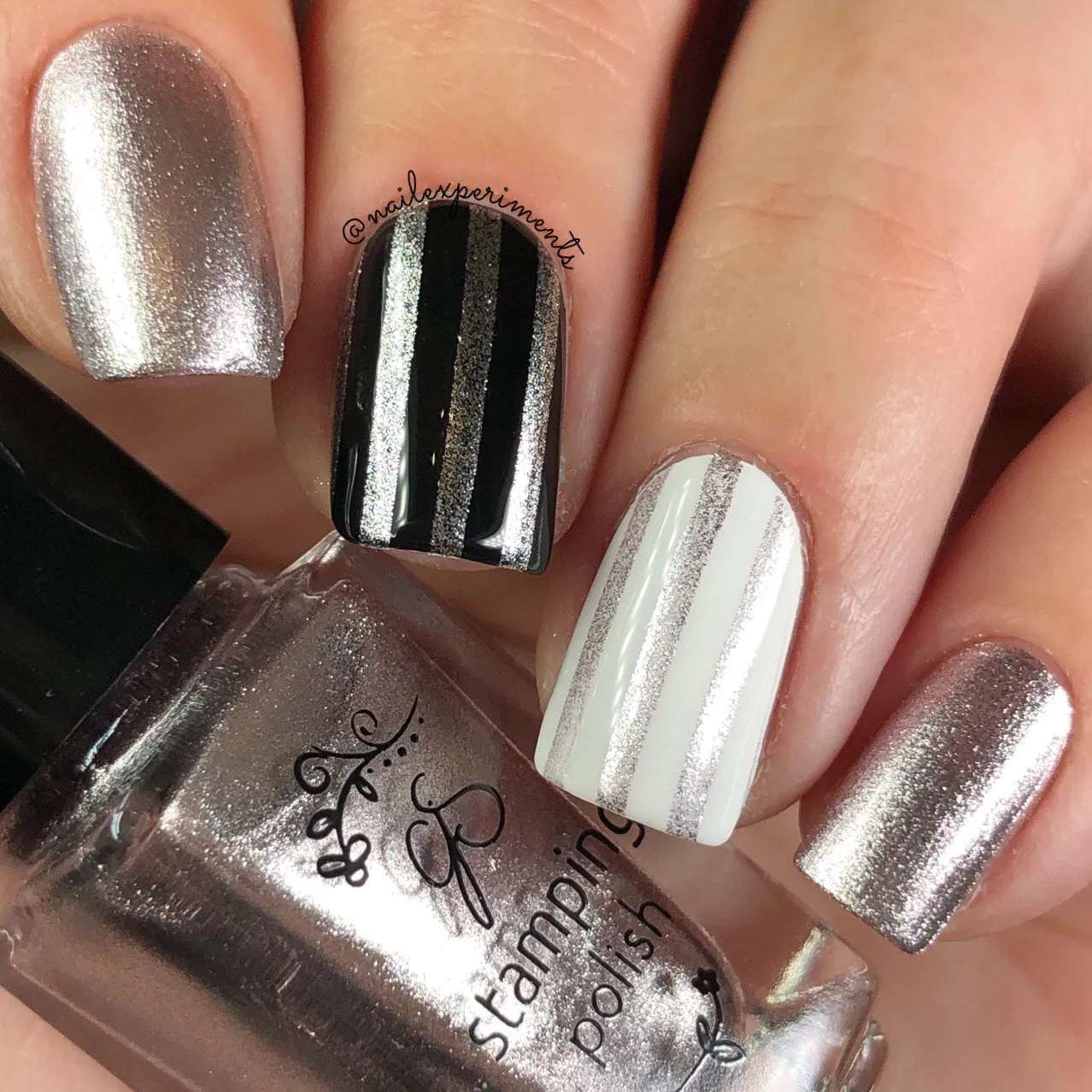 Clear Jelly Stamper 108 Iced stemplingslak 5 ml sølv metallic