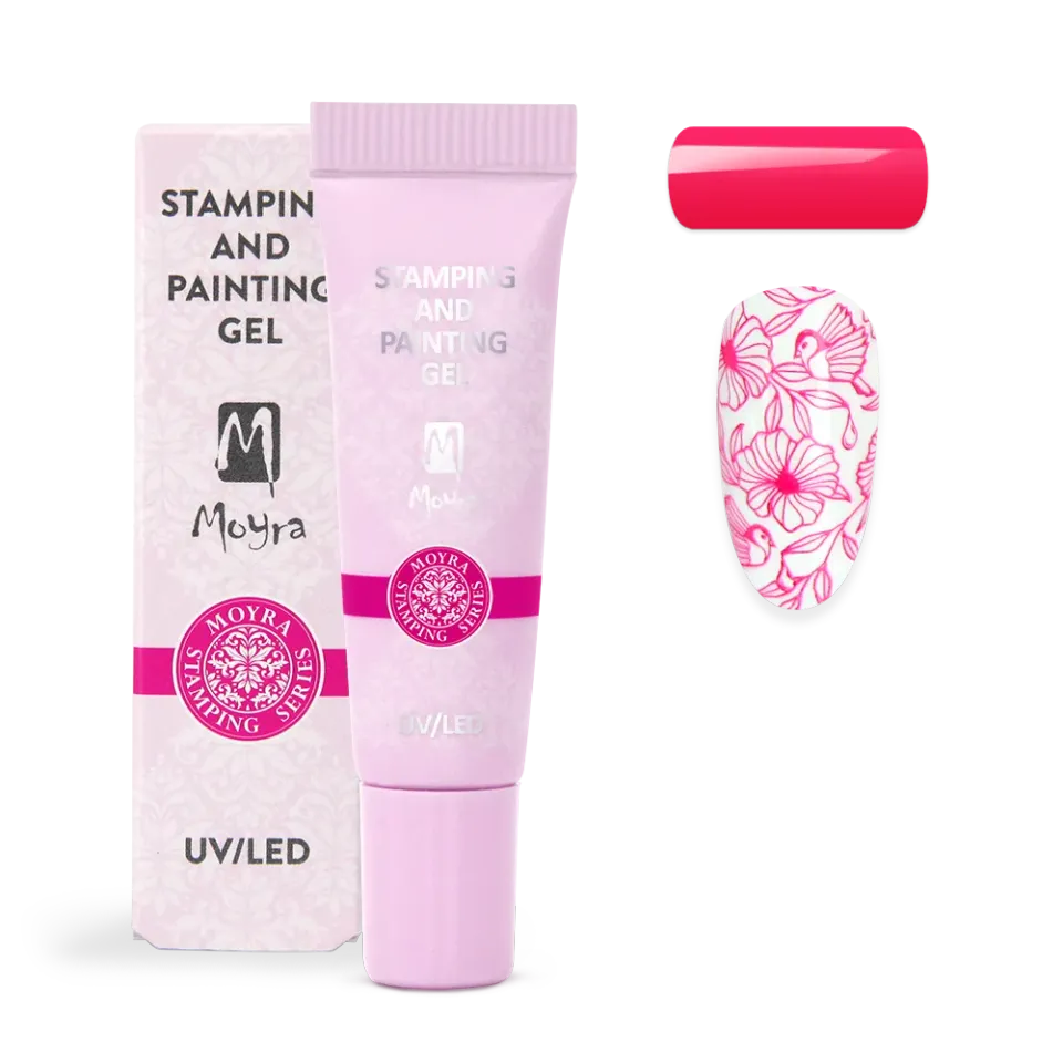 Moyra Stamping painting gel No. 13 Vivid Pink 7 g pink