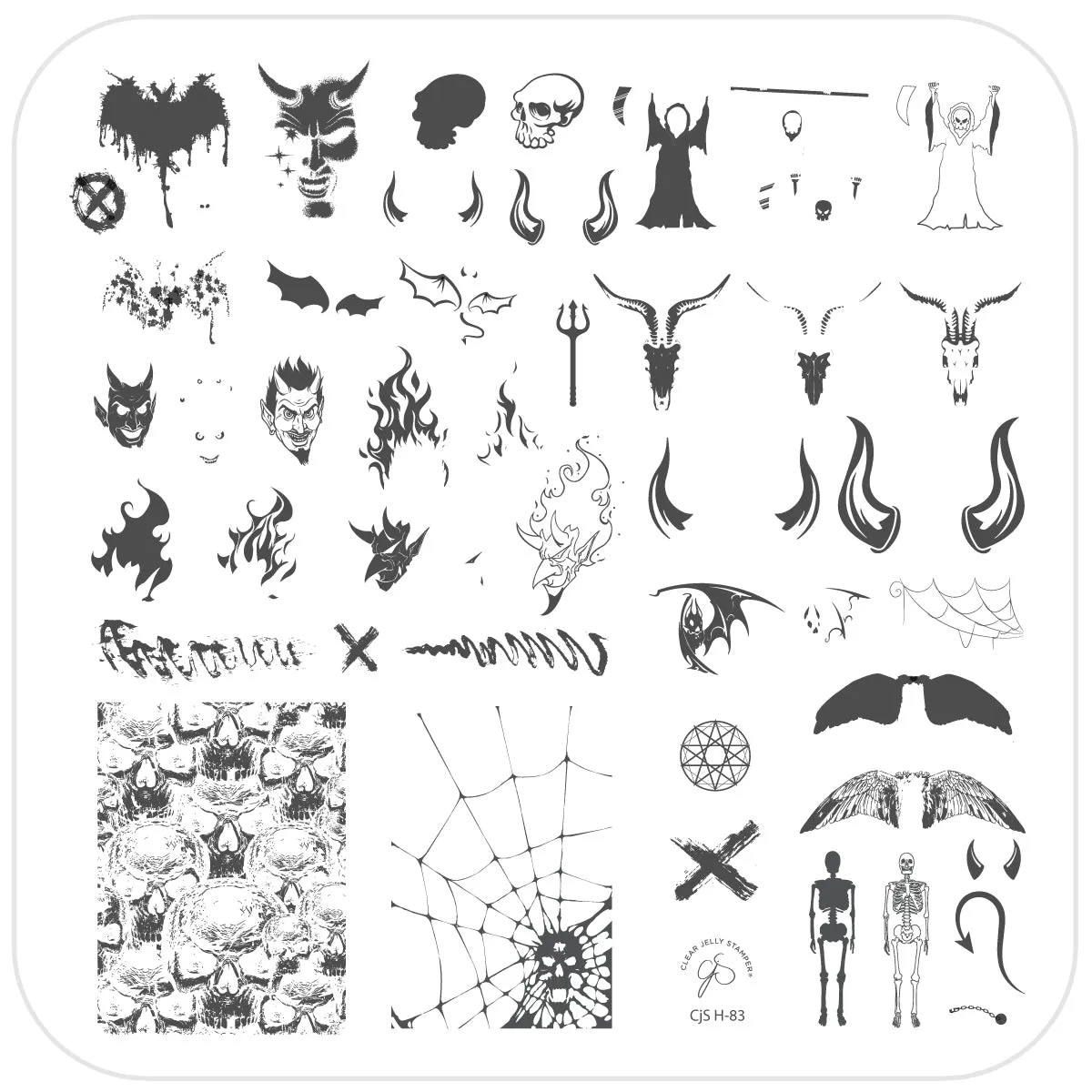 Clear Jelly Stamper Lil Devil CjSH-83 stampingplade halloween