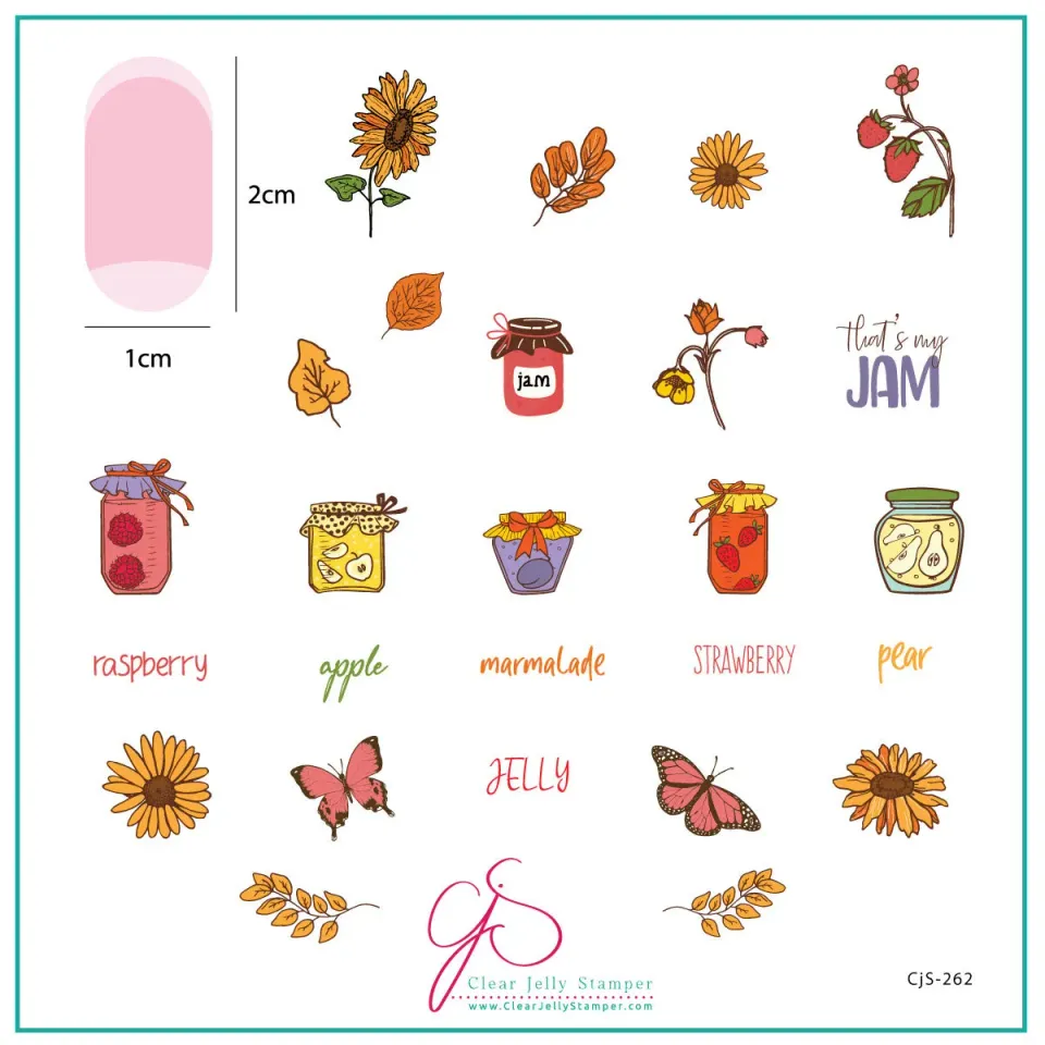 Clear Jelly Stamper CjS-262 That's My Jam stamping plade 8x8 cm