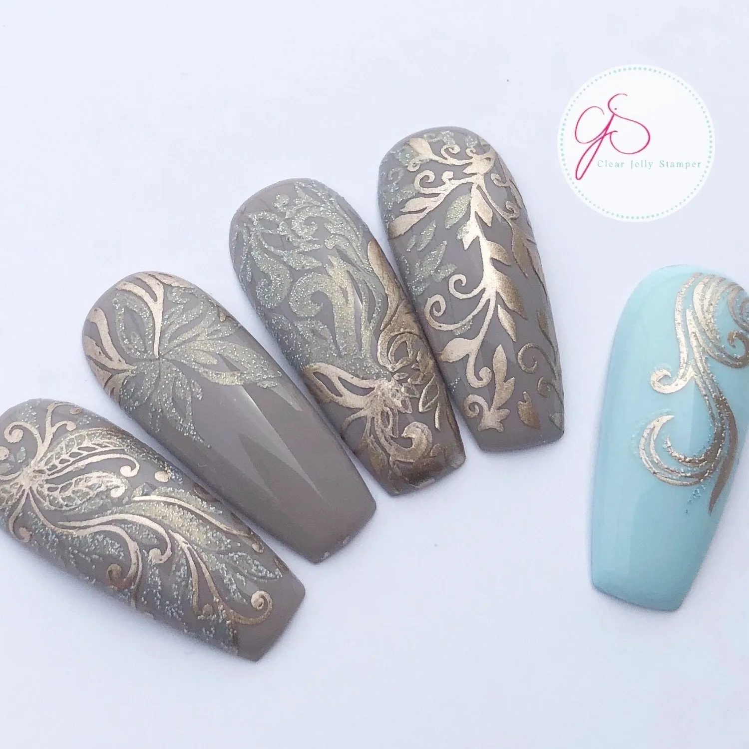 Clear Jelly Stamper Elegant Swirl CjS-149 stamping plade