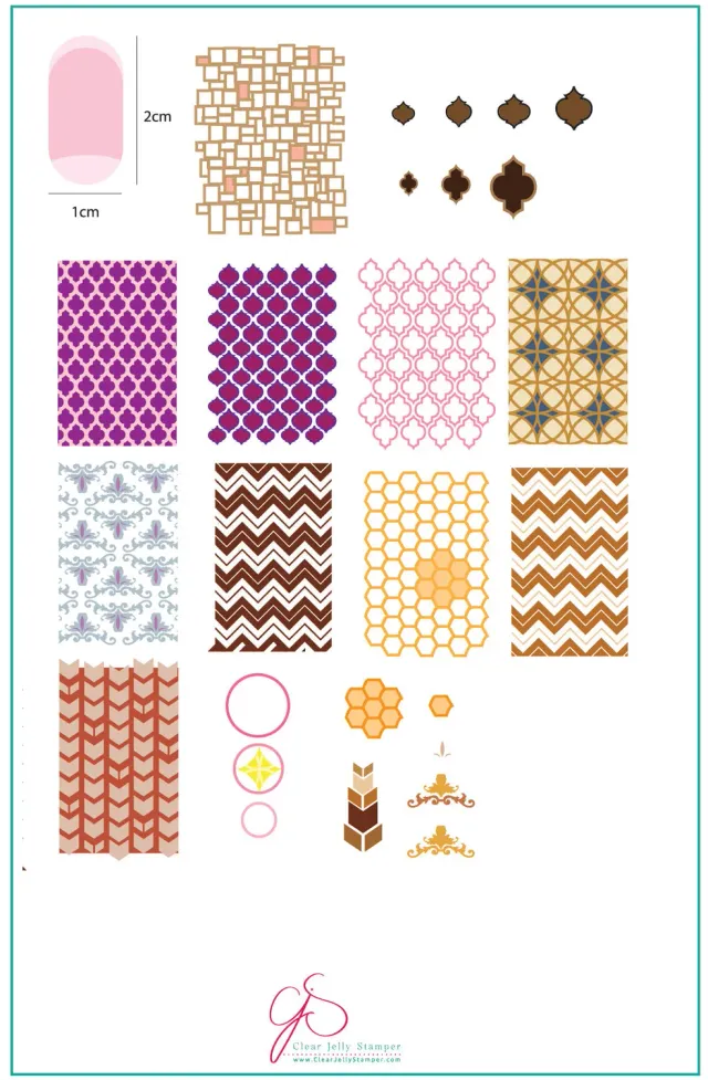 Clear Jelly Stamper CjS-28 Geo-Licious stamping plade geometrisk