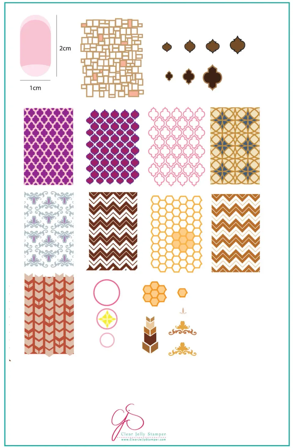 Clear Jelly Stamper CjS-28 Geo-Licious stamping plade geometrisk