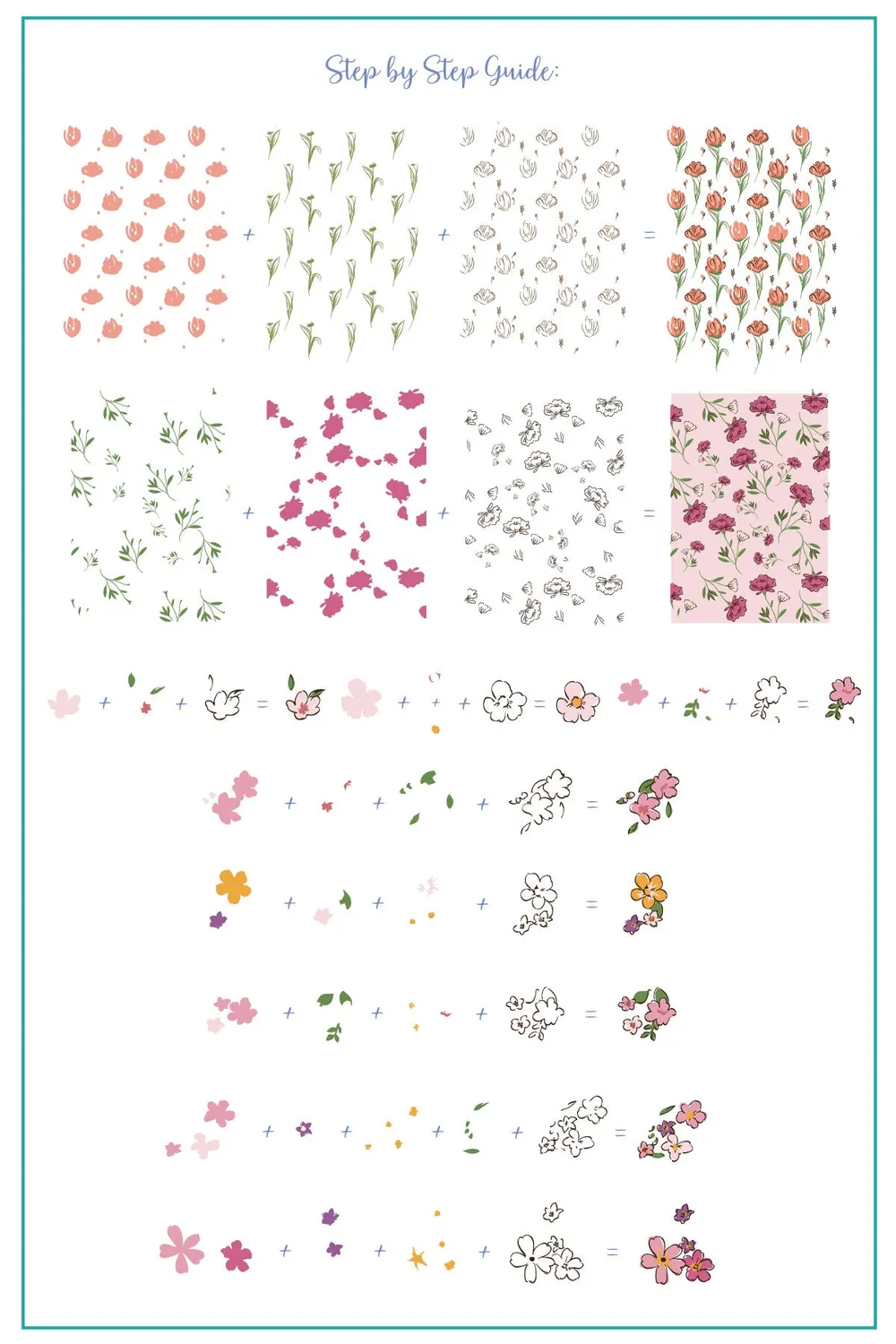 Clear Jelly Stamper Dainty Doodles CjS-386 stampingplade blomster