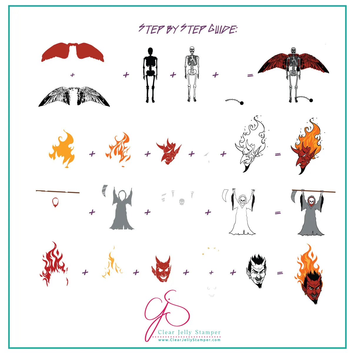 Clear Jelly Stamper Lil Devil CjSH-83 stampingplade halloween