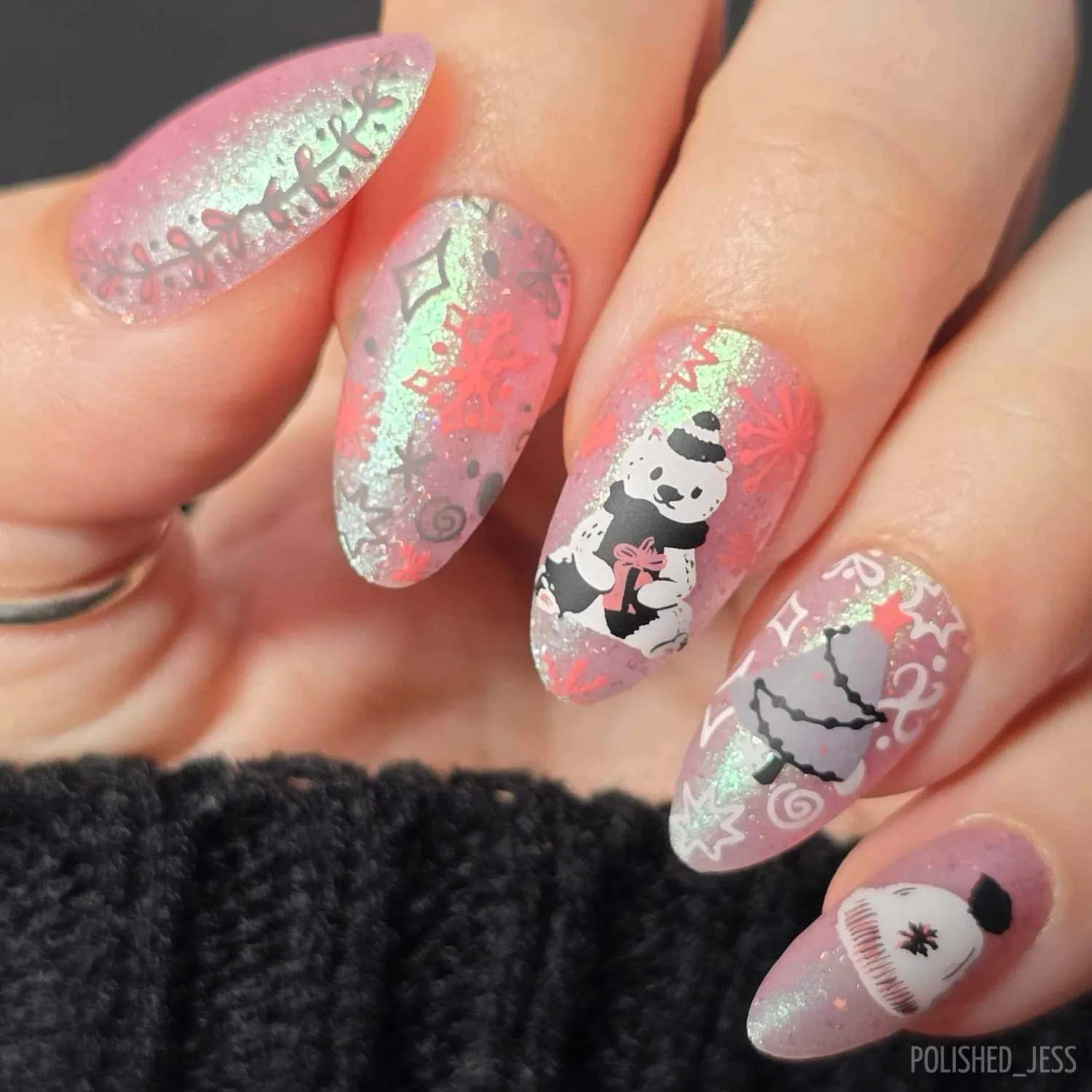 Clear Jelly Stamper Festive & Flirty C-35 stamping plade jul