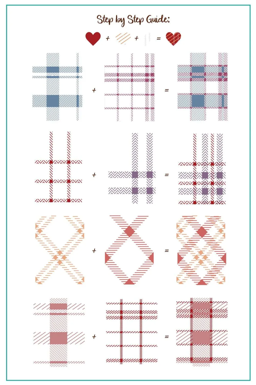 Clear Jelly Stamper CjS-276 Plaid stamping plade tartan