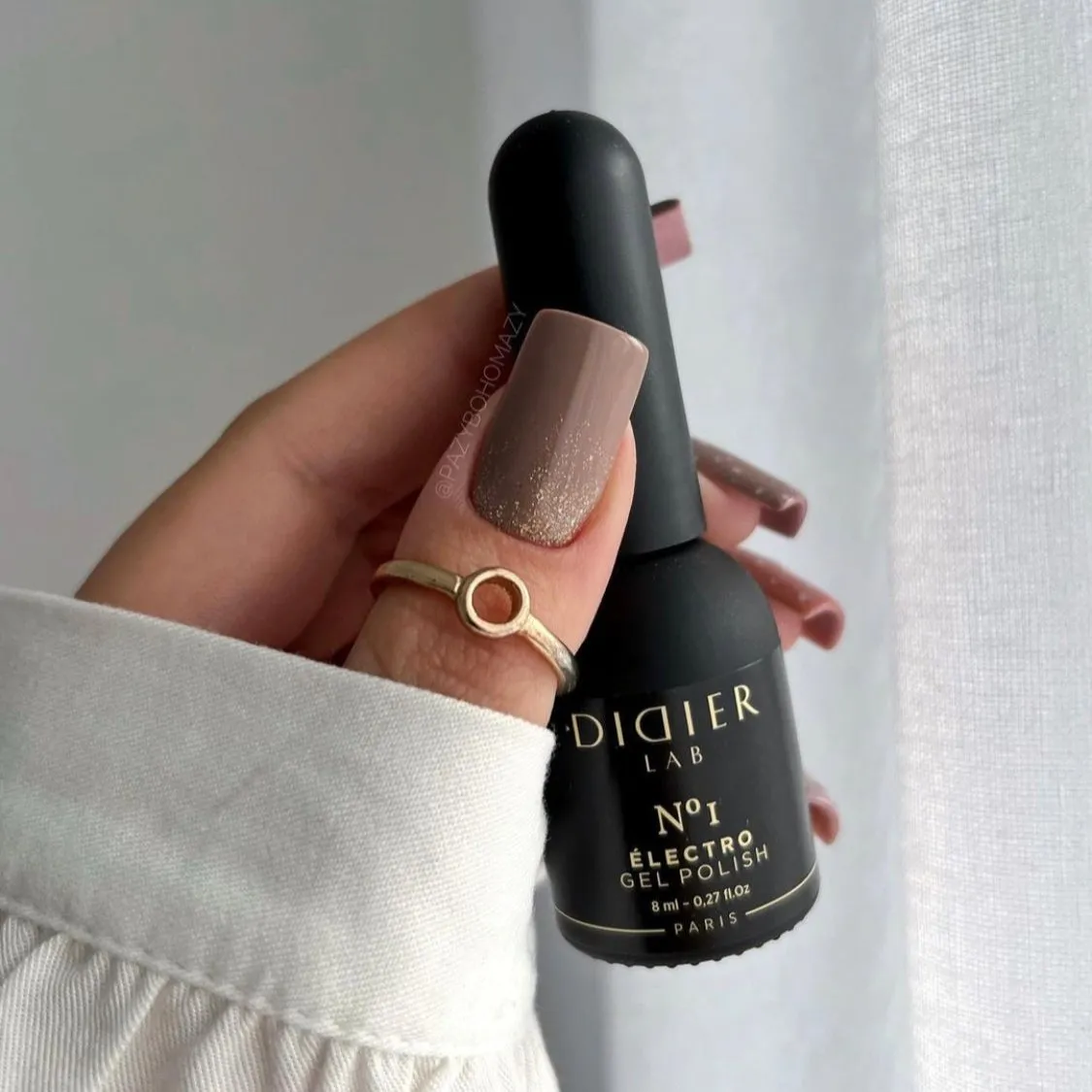 Didier Lab Electro No1 gellak glimmer nude