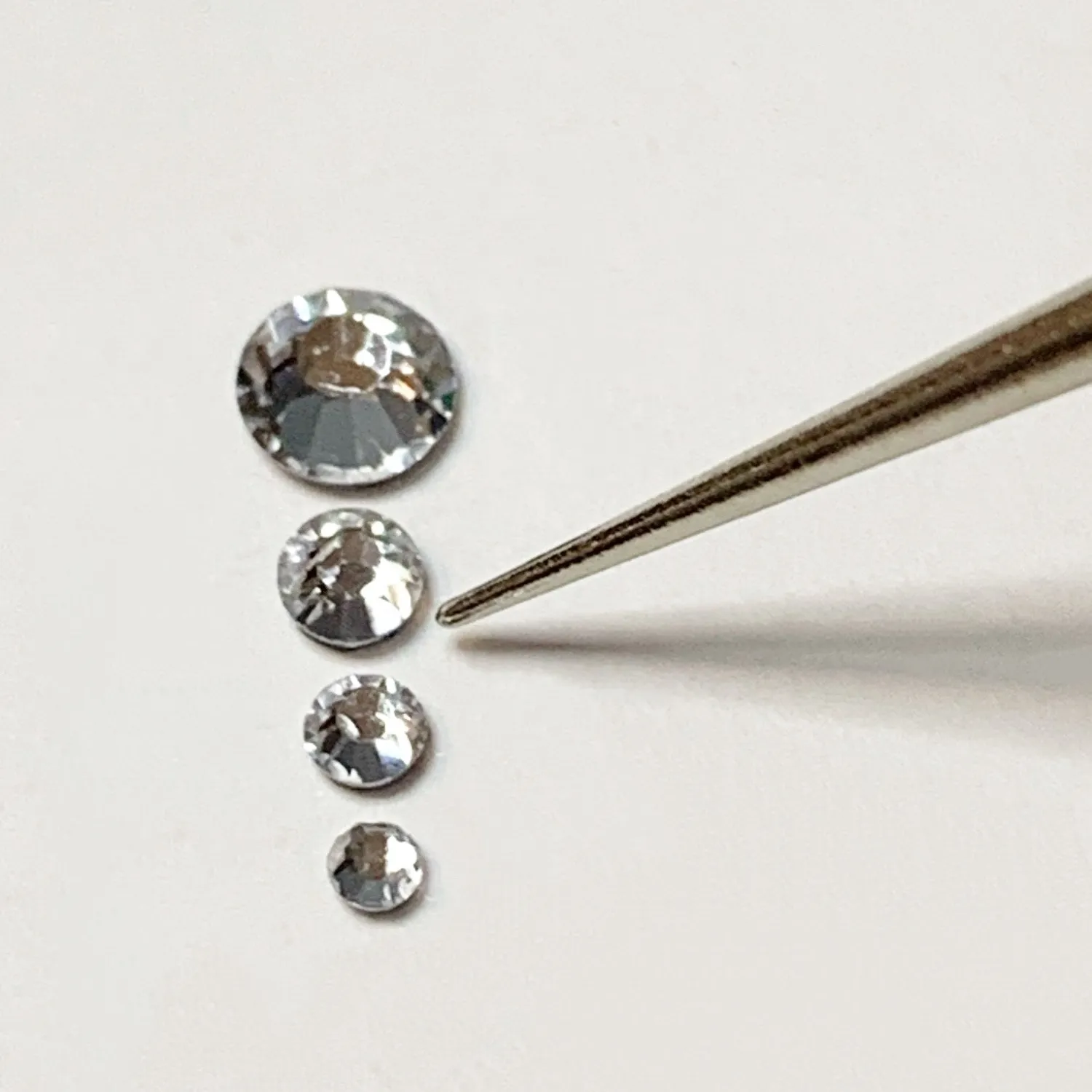 Clear Jelly Stamper Gems flatback runde neglediamanter 144stk