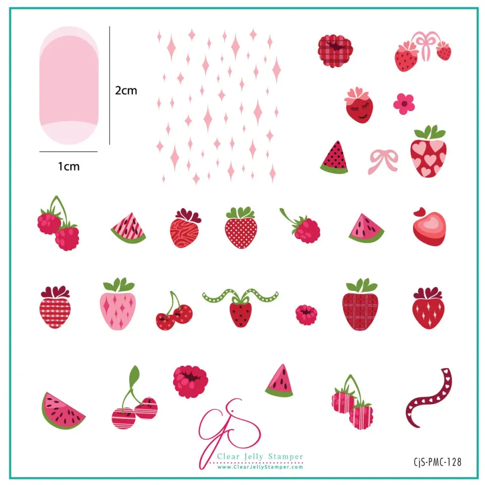 Clear Jelly Stamper PMC-127/128 stampingplade sæt 8cm