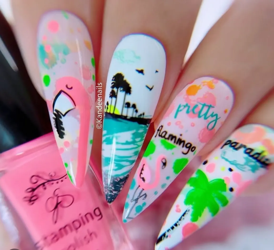 Clear Jelly Stamper XL-Five CjS-XL-Five stamping plade flamingo
