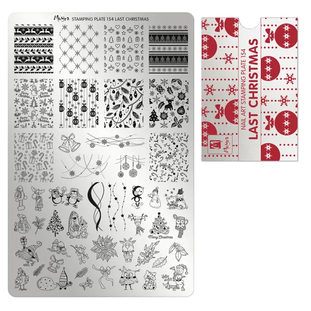 Moyra Stamping Plate 154 Last Christmas juleplade