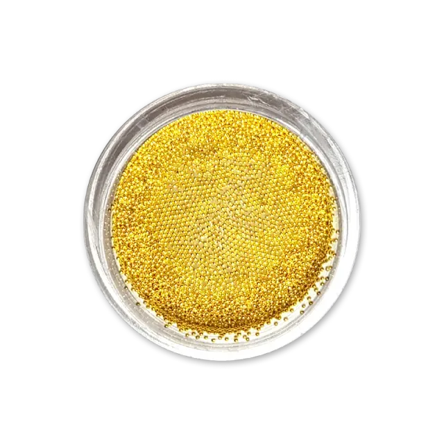Moyra Caviar beads neglepynt 05 Gold 0,4 mm 5 g
