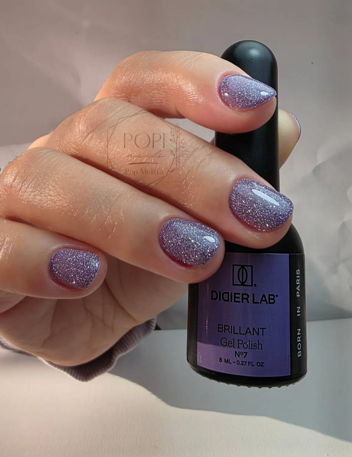 Didier Lab Brillant No7 gellak 8ml lilla glitter hemafri