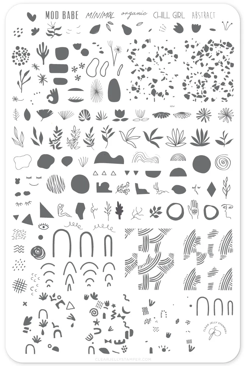 Clear Jelly Stamper Mod Life CJS-153 stamping plade minimalist