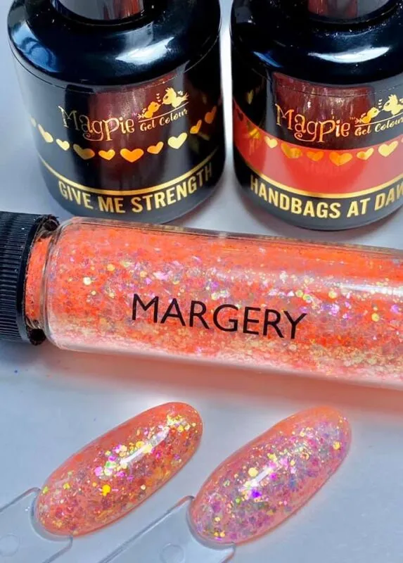 Indigo Nails Margery glitter til negle rosa