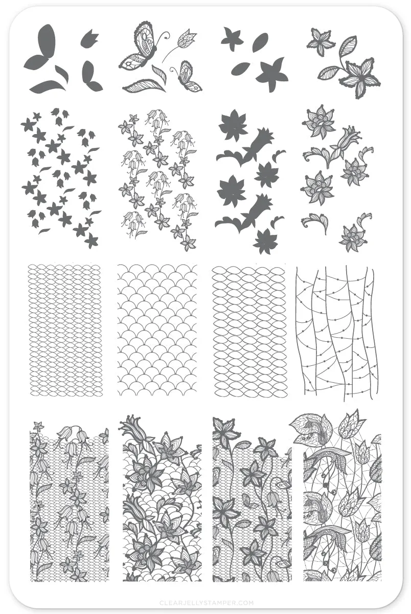 Clear Jelly Stamper CjS-51 Feeling Lacy stampingplade blonde
