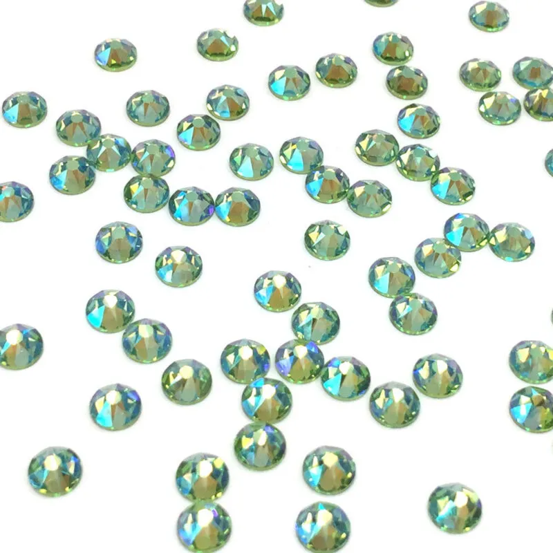 Indigo Nails Beautystones Peridot Shimmer rhinsten