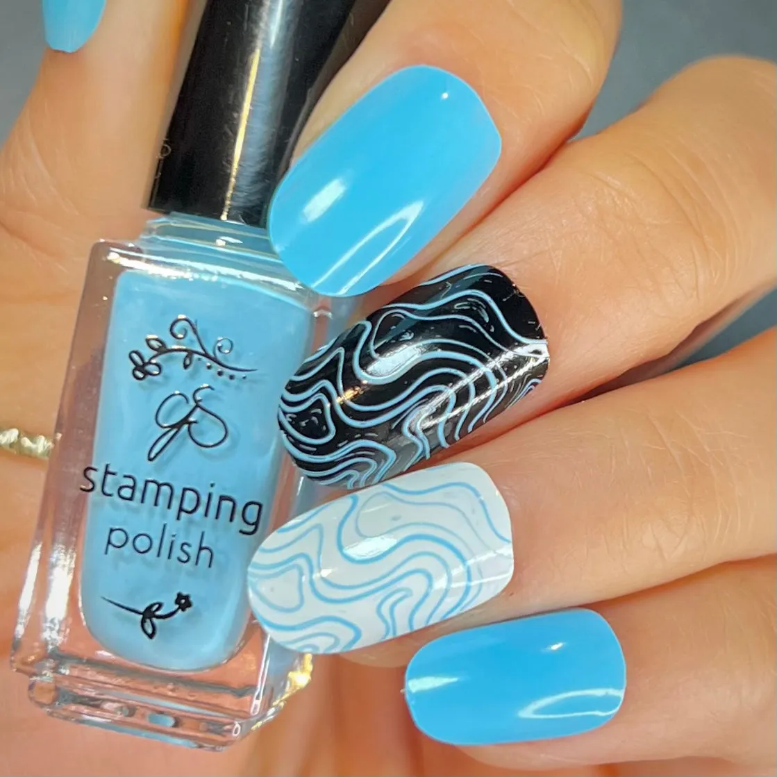 Clear Jelly Stamper 7 CJs PJs stamping lak lyseblå 5 ml