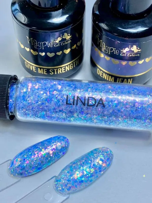 Indigo Nails Linda Glitter negleglitter fint korn
