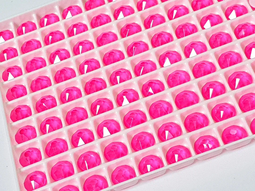 Beautystones Crystals Electric Pink neglesten flad bagside