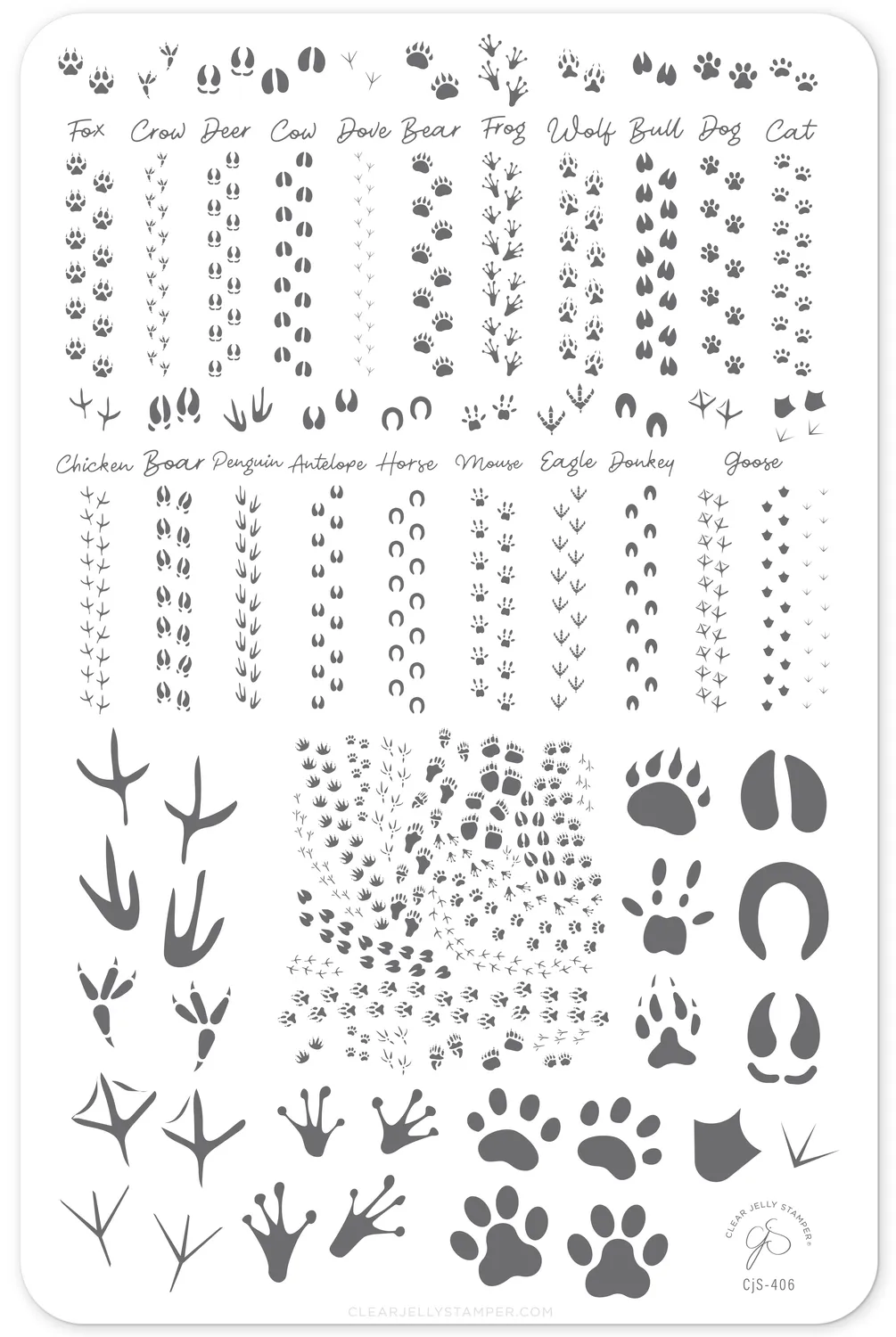 Clear Jelly Stamper Paw-Sibilities CjS-406 stamping plade poter