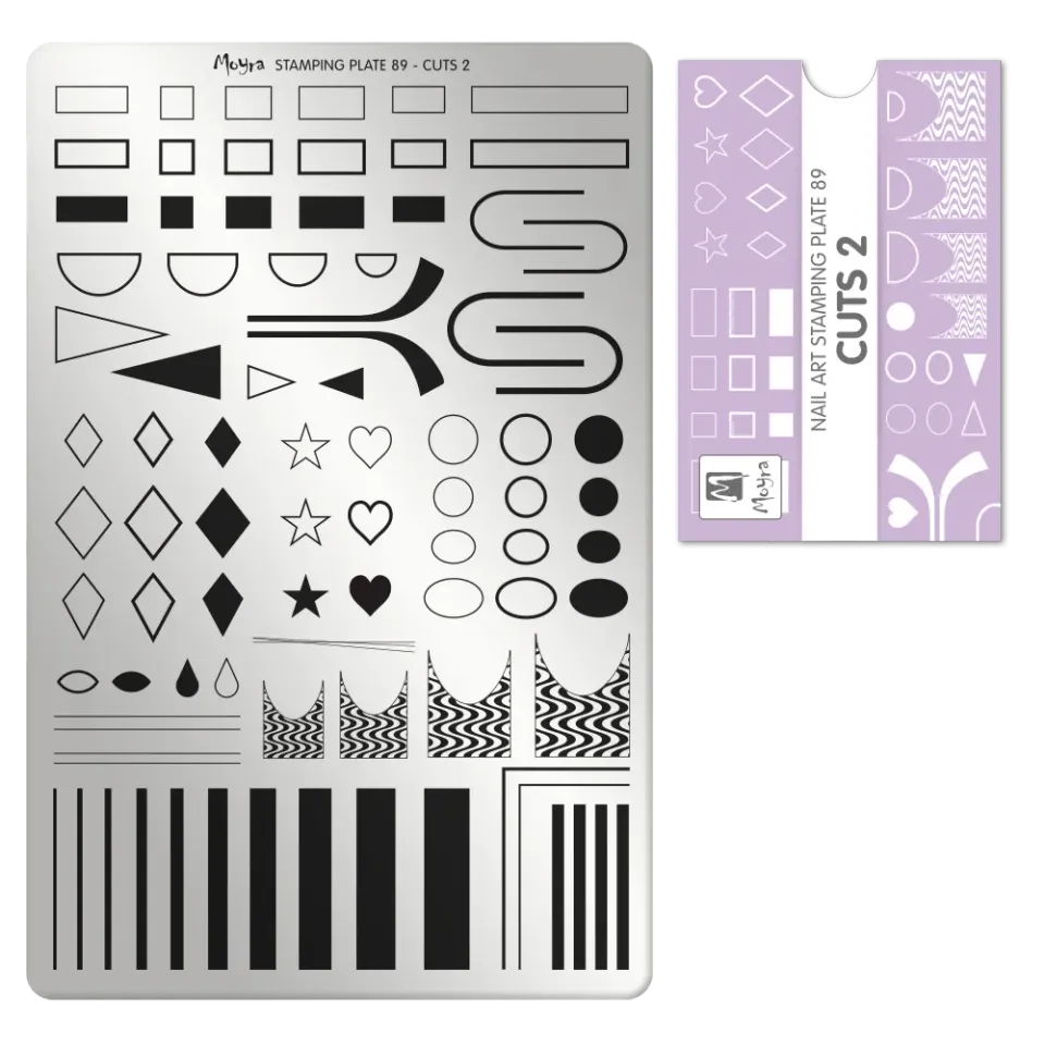 Moyra Stamping Plate 89 Cuts 2 stampingplade geometrisk