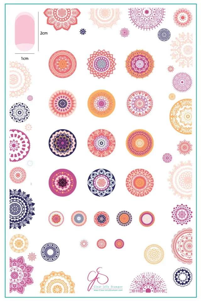 Clear Jelly Stamper CjSLC-18 stempelplade Myriad of Mandalas lagdelt