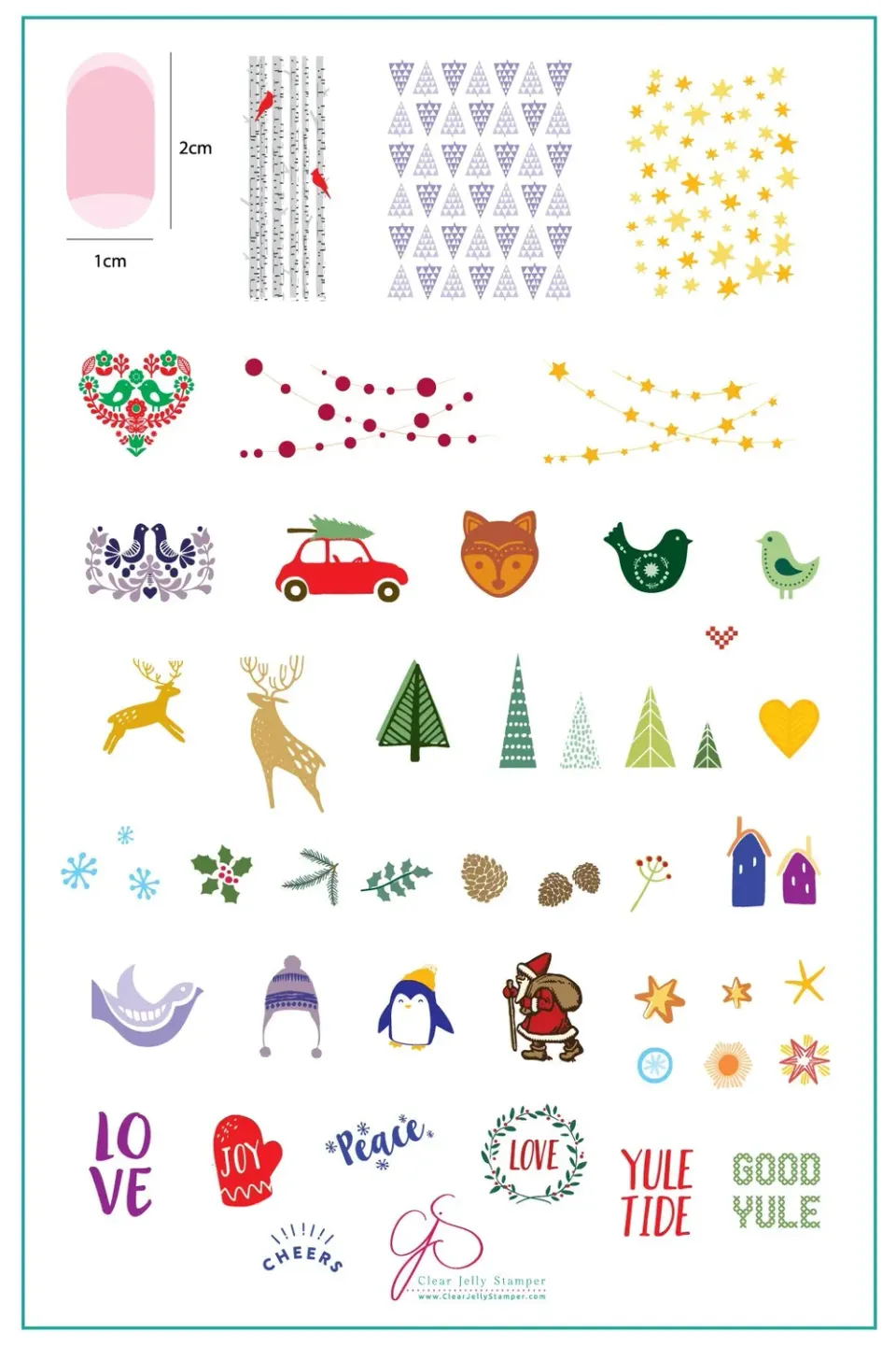Clear Jelly Stamper C-13 Yule Tide stampingplade jul